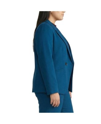 Plus Size Double Breasted Ponte Blazer