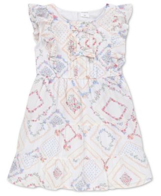 Toddler Girls' 2T-5T Flutter Sleeve Dress