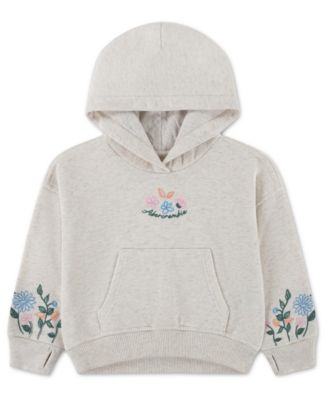 Toddler Girls' 2T-5T Essentials Embroidered Pullover Hoodie