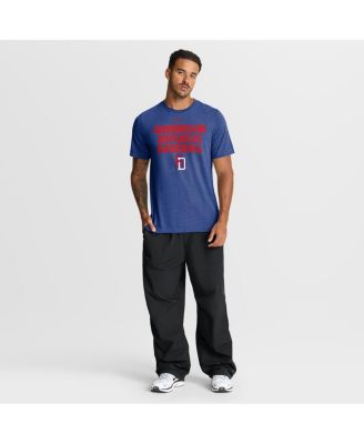 Men's Heather Blue Dominican Republic Baseball 2026 World Baseball Classic Stacked Tri-Blend T-Shirt