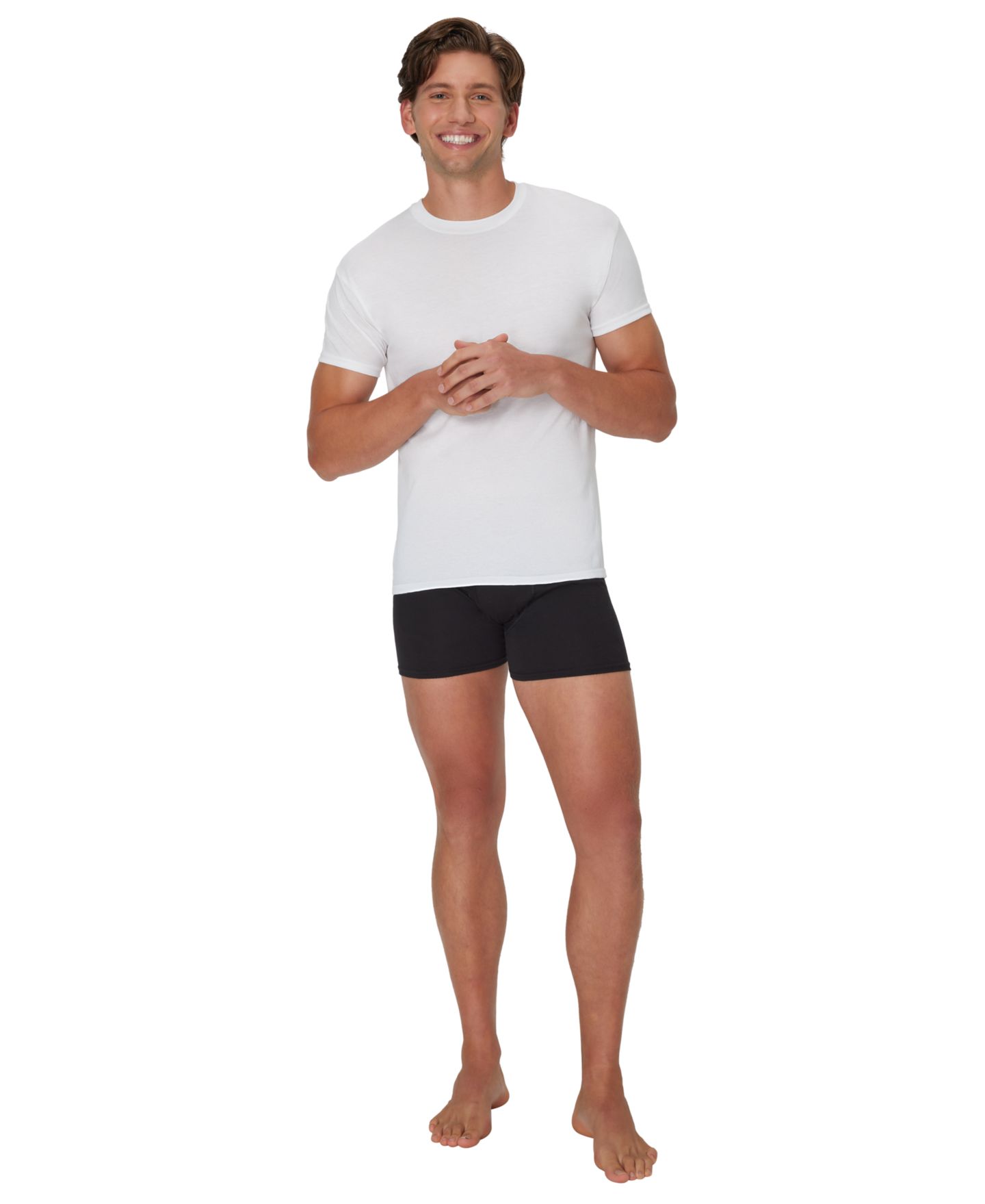Мужские топы Hanes Ultimate Crewneck Undershirt, 3-Pack, цвет: Разноцветный — фото 2