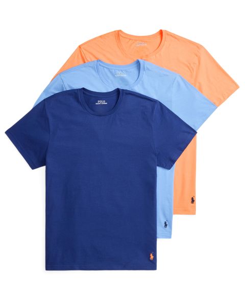 Бельё Undershirts для мужчин, хлопок, 3 шт. — Polo Ralph Lauren, цвет: Королевский синий / Синий