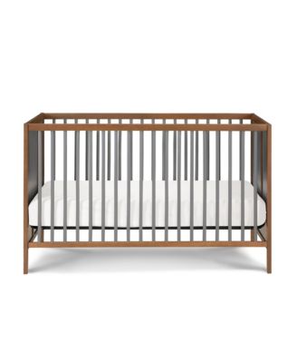  3in1 Convertible Crib - Solid Wood, Geometric Lines, 3 Adjustable Mattress Heights