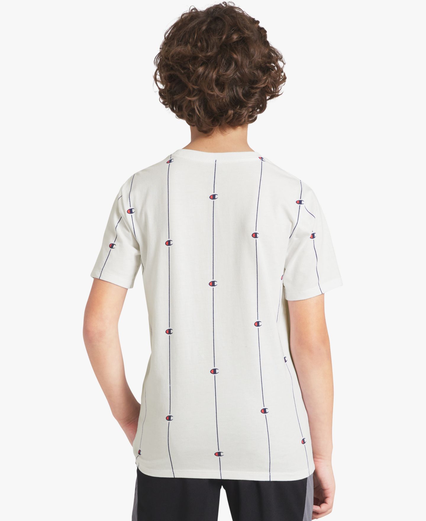 Футболка Champion Printed Short-Sleeve Crewneck T-Shirt для мальчиков, цвет: Яркий белый — фото 2