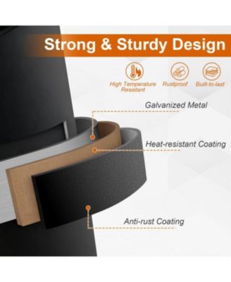 24 Inch Heavy Duty Metal Fire Pit Bowl with Handles, Wood Burning