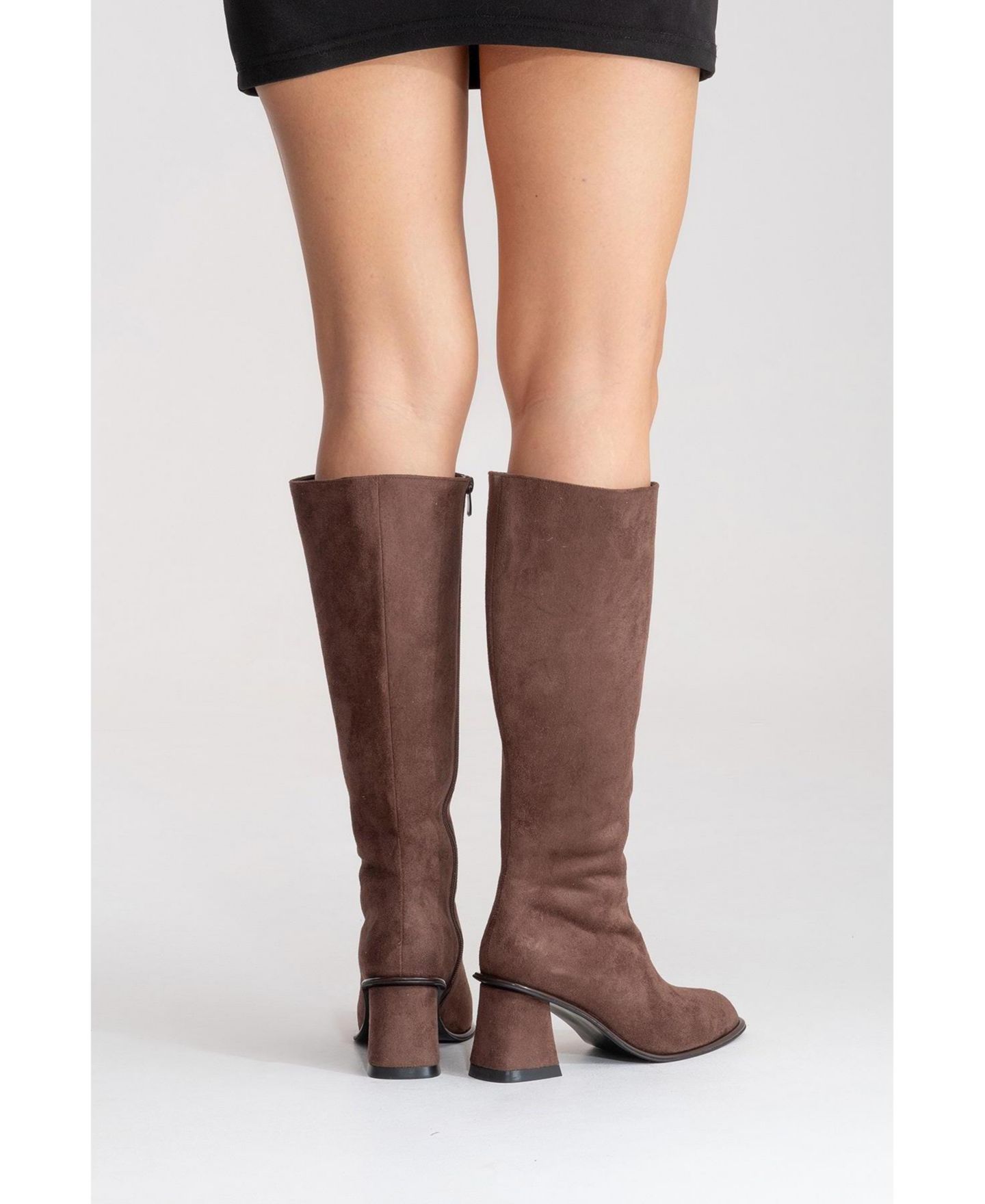 Женские ботинки Prologue Shoes Paradis Block Heel Knee High, цвет: Коричневый замшевая искусственная кожа — фото 7