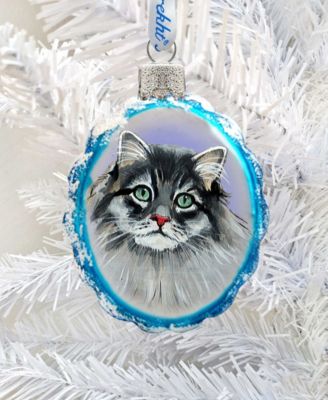 Siberian Forest Cat Mercury Holiday Ornament