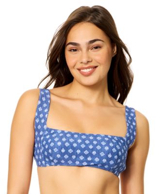 Women's West Coast Square Neck Swim Bikini Top