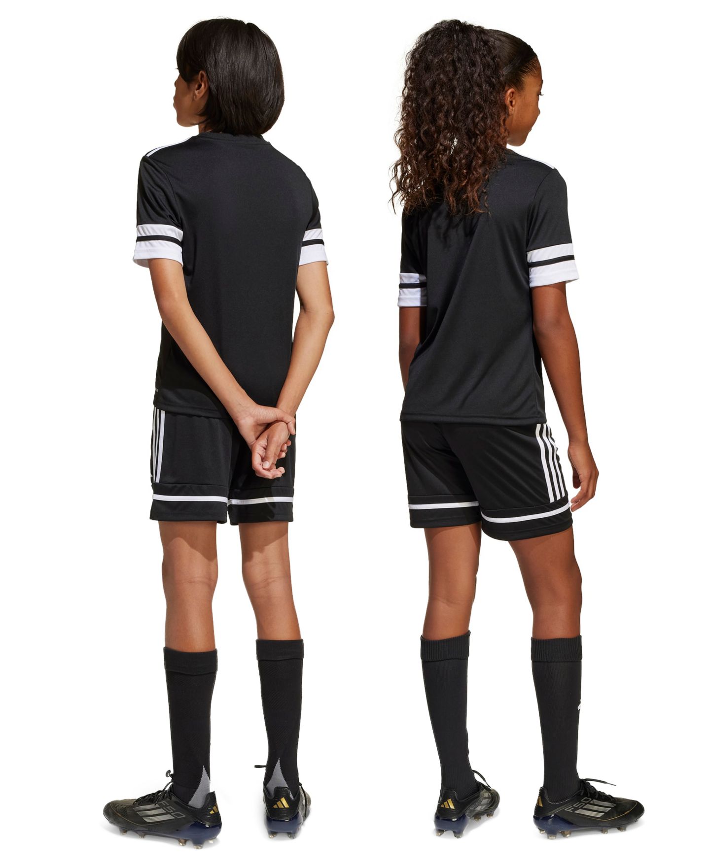 Детские шорты adidas Boys' and Girls' 6-20 Drawstring, цвет: Чёрный / Белый — фото 7
