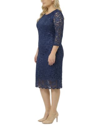 Plus Size Lace Sheath Dress