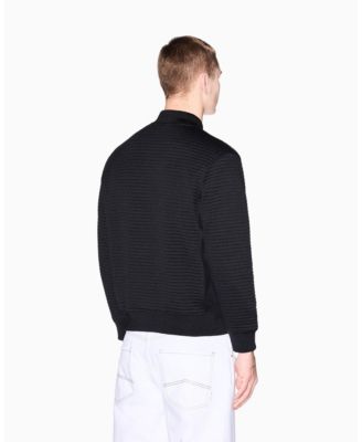 Men's Quilted Textured Bomber Jacket