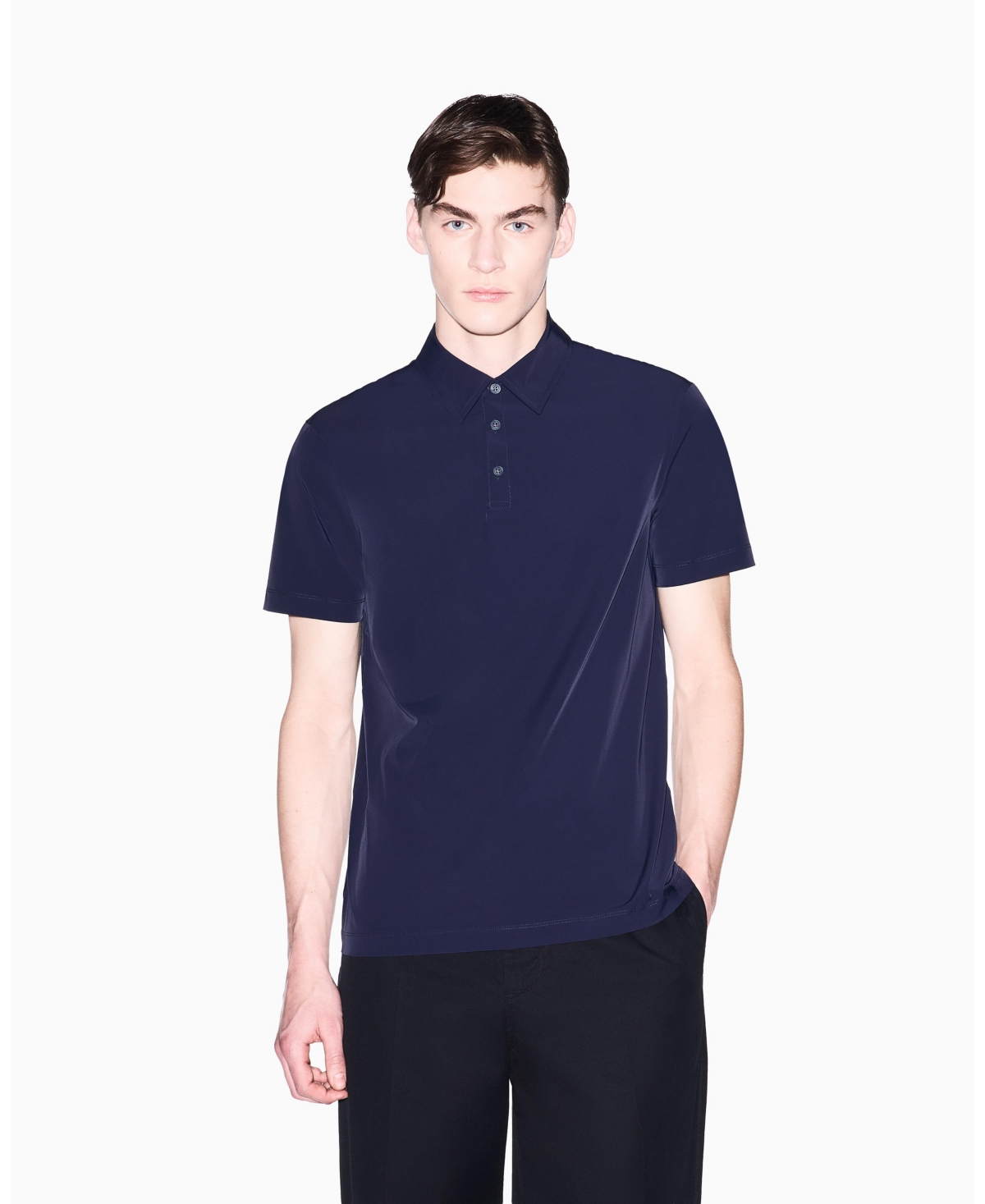 A|X Armani Exchange Men's Commuting Short Sleeve Polo Shirt - Deep Navy