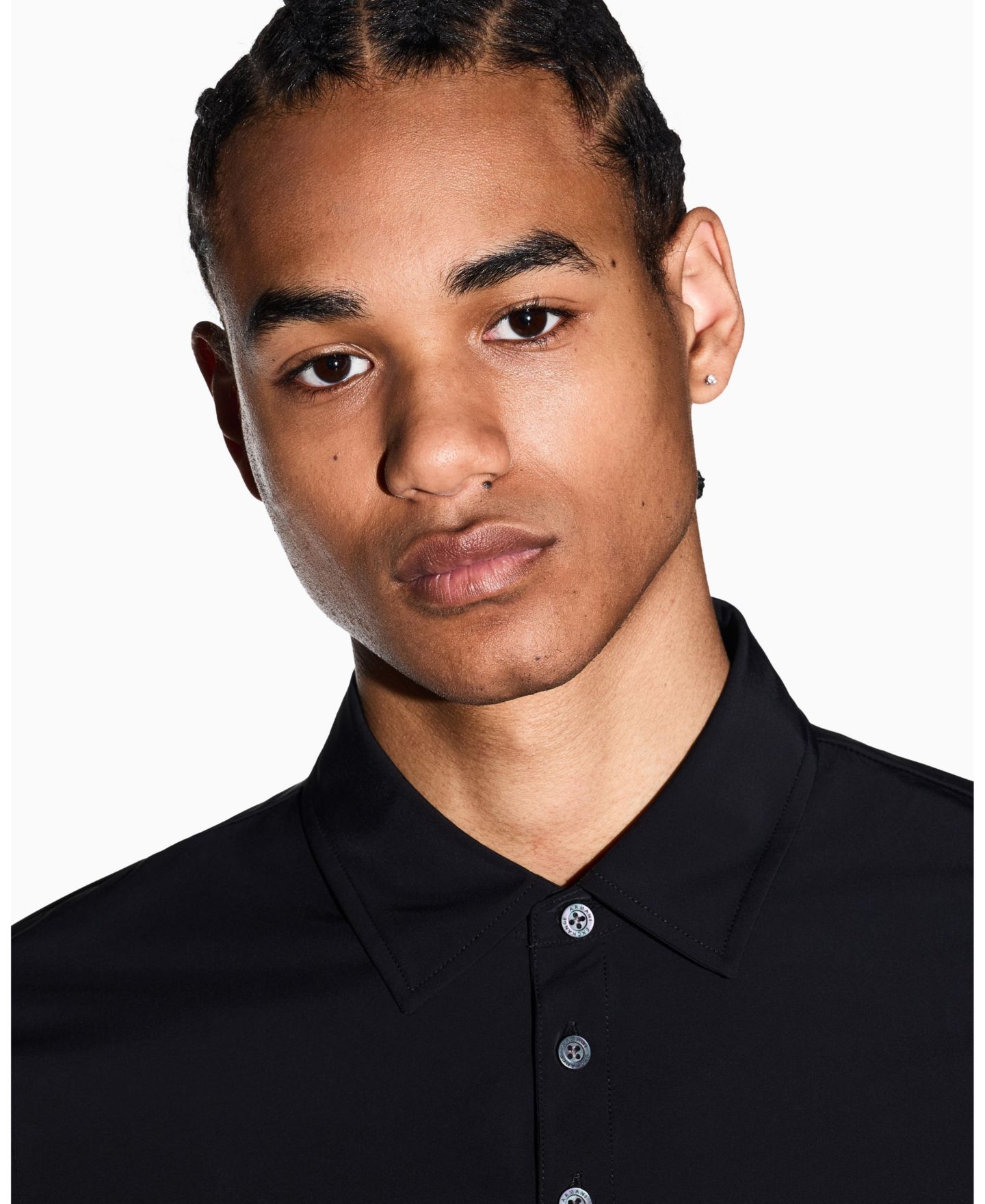 Мужское поло A|X Armani Exchange Commuting Short Sleeve Polo Shirt, цвет: Чёрный — фото 5