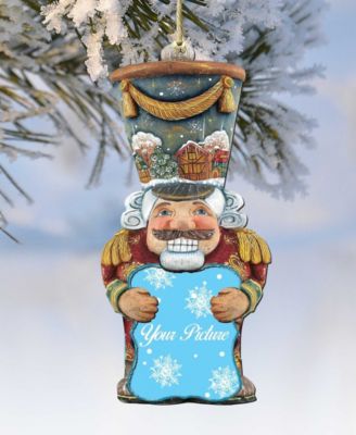Nutcracker Picture Frame Ornament Set of 2