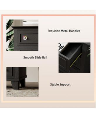 3 Drawer Dresser 32 Inch Wide Chest Storage Organizer with Metal Handles Small Cabinet for Bedroom