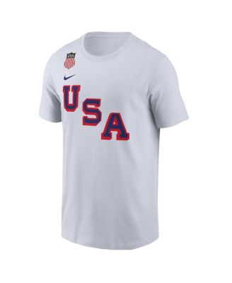 Men's Clayton Keller White USA Hockey 2026 Name & Number T-Shirt
