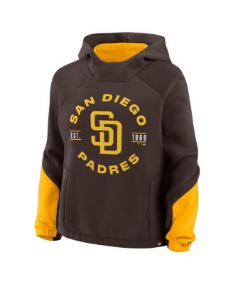 Women's Brown San Diego Padres Oversized Time to Win Pullover Hoodie