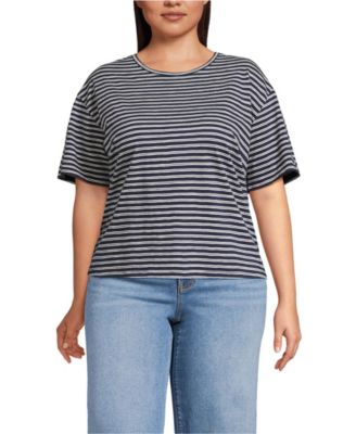Plus Size Short Sleeve Slub Jersey T-Shirt
