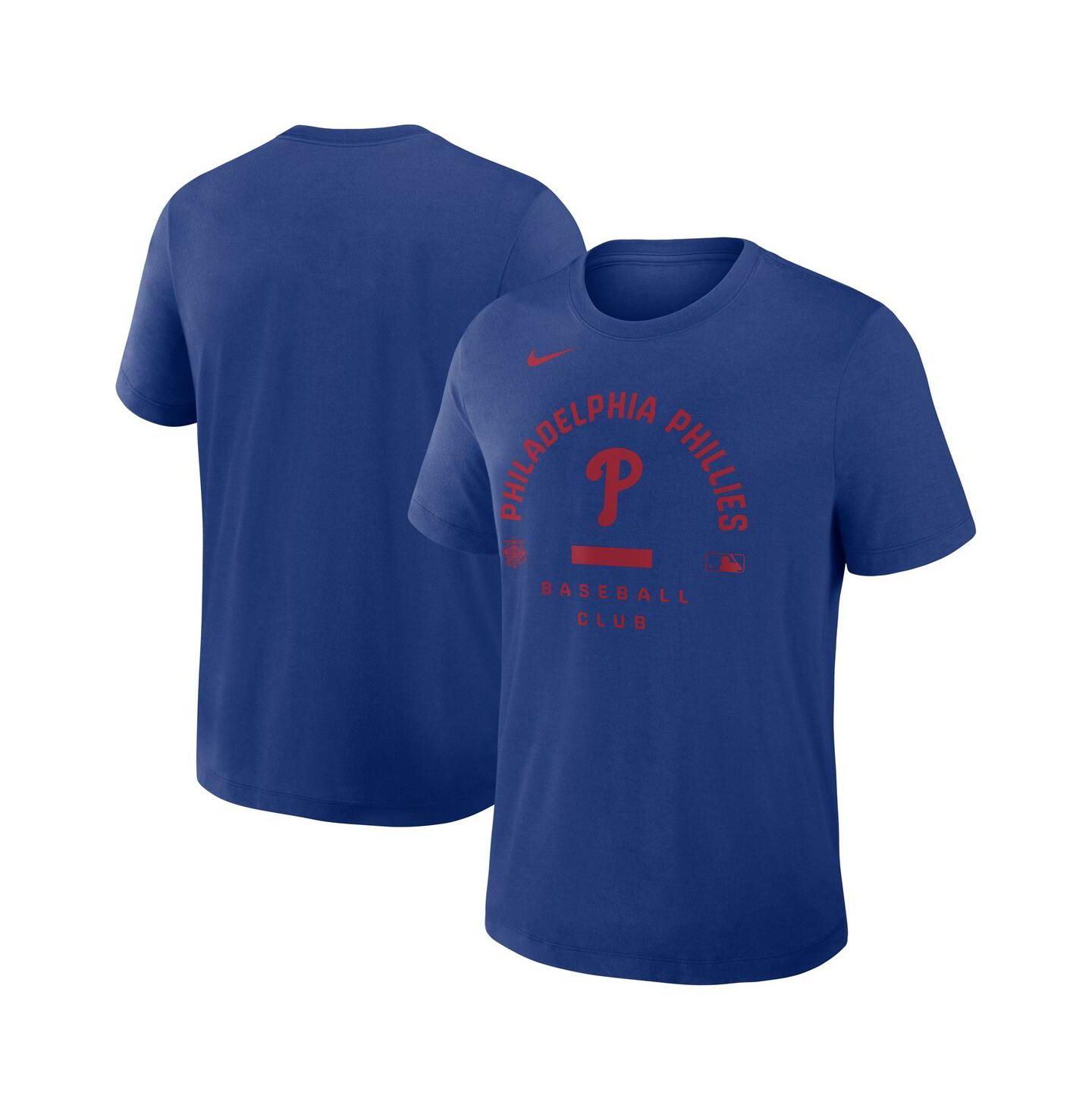 Мужская футболка Nike Royal Philadelphia Phillies Authentic Collection Early Work Tri-Blend Dri-FIT — фото 1