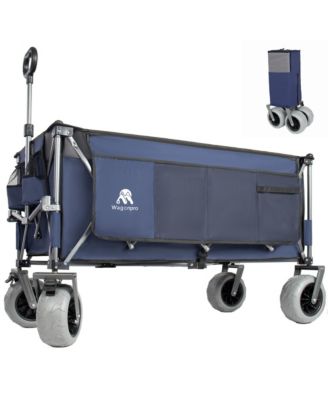 Extended Heavy-Duty Foldable Utility Wagon - All-Terrain Wheels, 560lbs Capacity for Beach, Sports and Garden