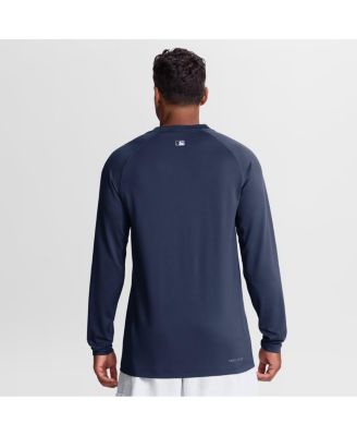 Men's Navy Tampa Bay Rays Authentic Collection Game Time Raglan Long Sleeve T-Shirt