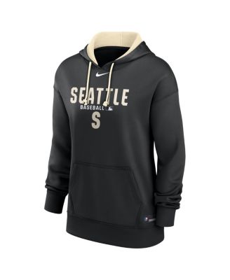 Women's Black Seattle Mariners Authentic Collection Alt Logo Therma-FIT Hoodie