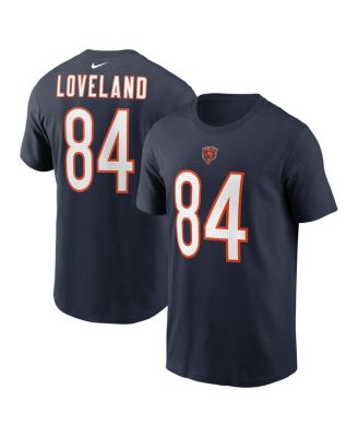 Men's Colston Loveland Navy Chicago Bears Name & Number T-Shirt