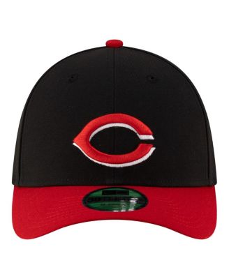 Men's Black Cincinnati Reds Player Replica 39THIRTY M-Crown Flex Hat