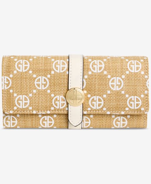 Giani Bernini Monogram Straw Receipt Manager