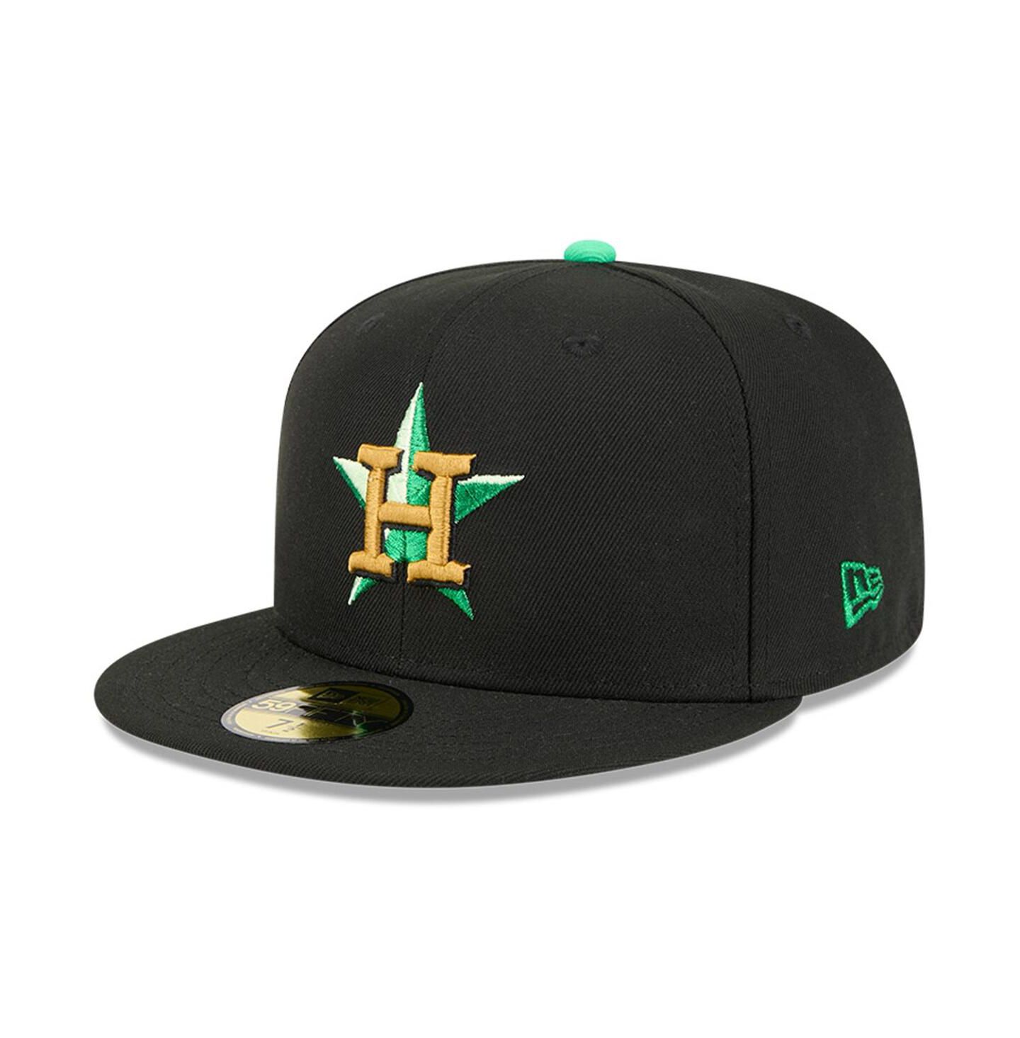 Мужская кепка New Era Black Houston Astros 2026 St. Patrick's Day 59FIFTY Fitted Hat — фото 3