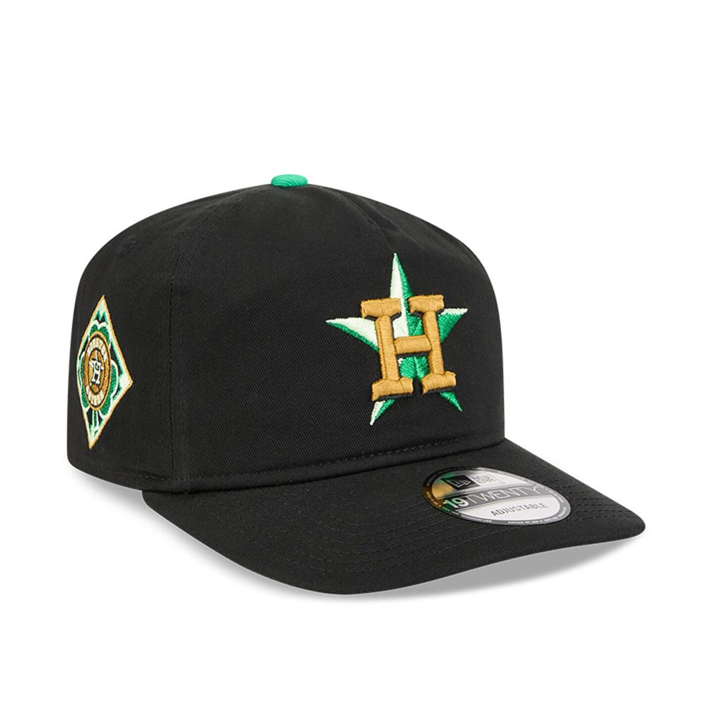 Мужская кепка New Era Black Houston Astros 2026 St. Patrick's Day 19TWENTY Adjustable Hat — фото 1