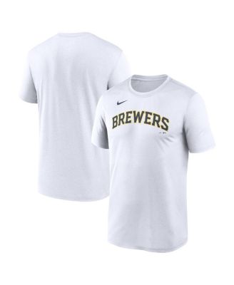Men's White Milwaukee Brewers New Legend Wordmark Dri-FIT T-Shirt
