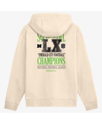 Men's Natural Seattle Seahawks Super Bowl LX Champions Long Ball Club Fleece Hoodie