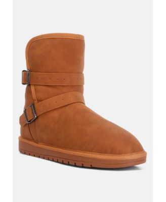 Womens basil buckle strap detail boots