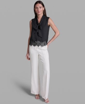 Women's Sleeveless Tie-Neck Top