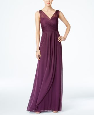 Adrianna Papell Ruched Embellished Gown & Reviews - Dresses - Women - Macy&#39;s