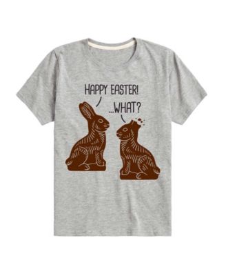 Hybrid Big Boys Happy Easter What Graphic T-Shirt - Athletic Heather 22$