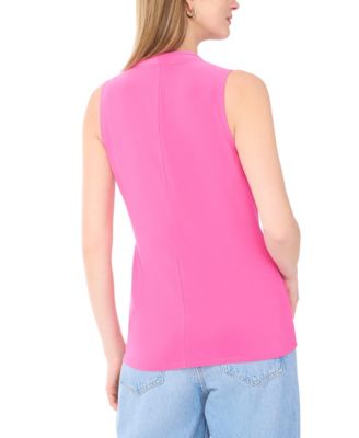 Women's Crossover Wrap-Front Sleeveless Top