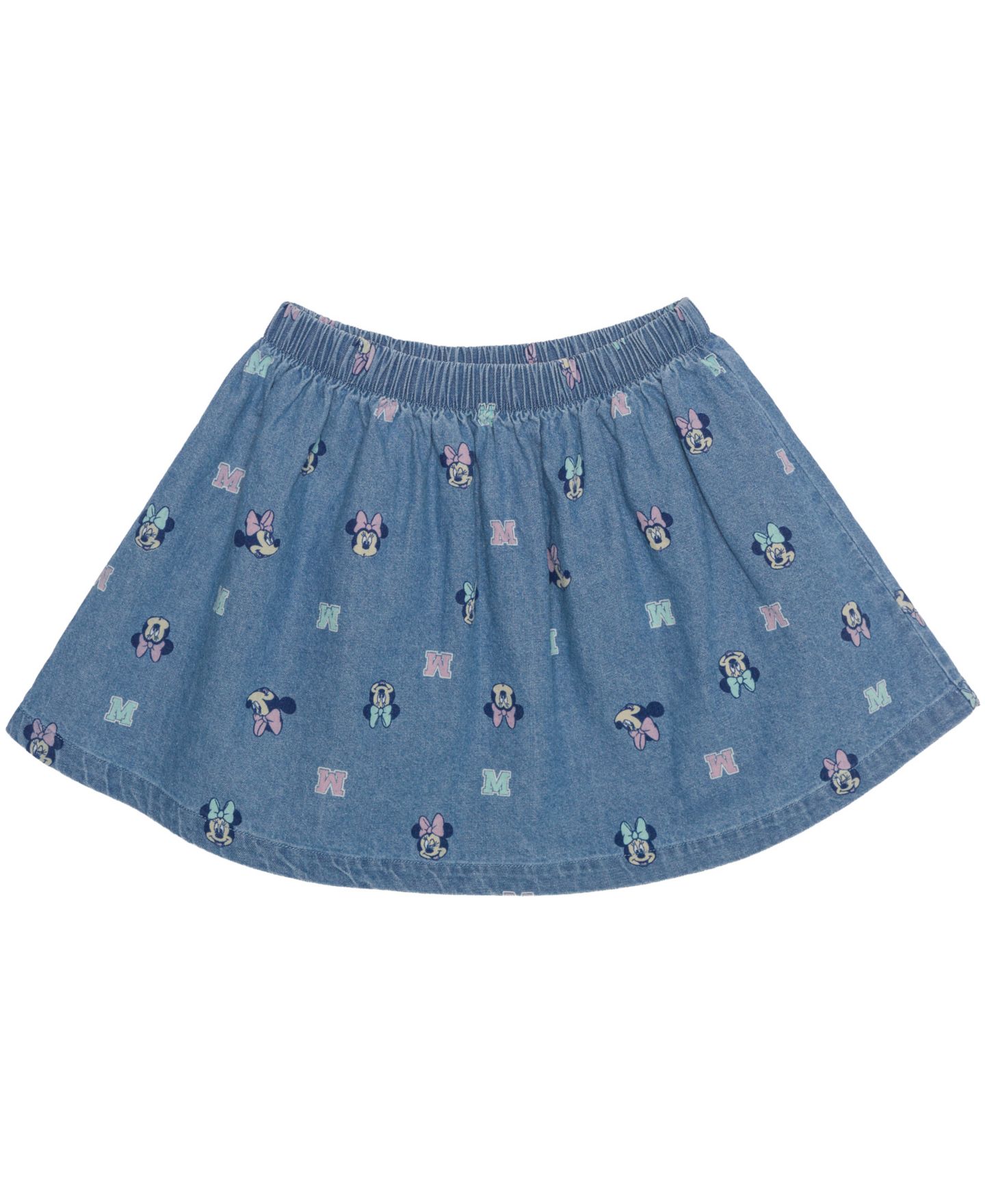 Детский комплект Disney Minnie Mouse: полосатая футболка и юбка, 2T-6X, цвет: Розовый / Синий — фото 5