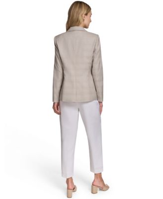 Petite Plaid Notch Collar Jacket