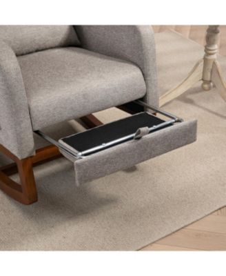 Modern Rocking Chair with Footrest