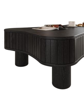 Lift Top Coffee Table - Fluted Panel, Hidden Storage.