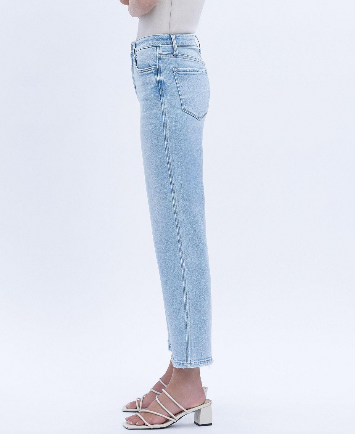 Vervet Women's High Rise Crop Slim Wide Leg Jeans view 4 — MAYCSS fashion products