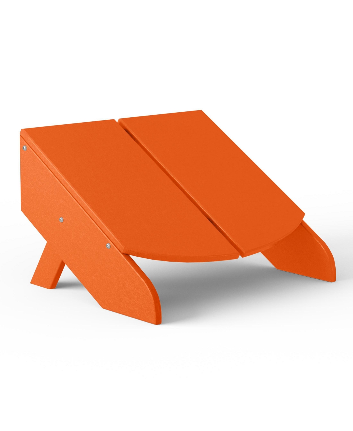 Outdoor Hdpe Modern Adirondack Chair with Folding Patio Ottoman and Cup Holder