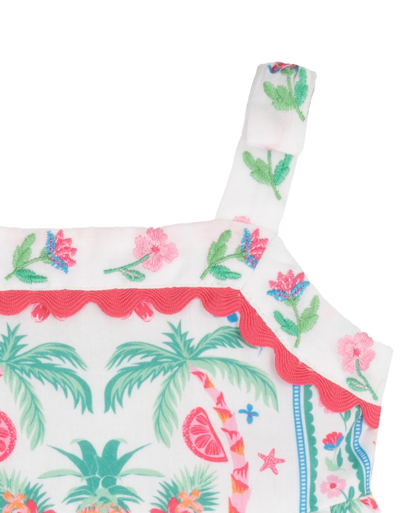 Платье Rare Editions Sleeveless Floral-Print Dress with Diaper Cover для девочек-малышей, цвет: Розовый — фото 4