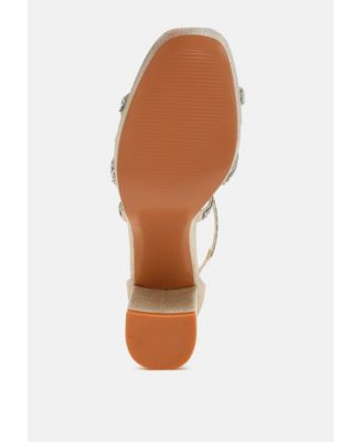 Womens Infatuated Rhinestones Embellished Strappy Sandals