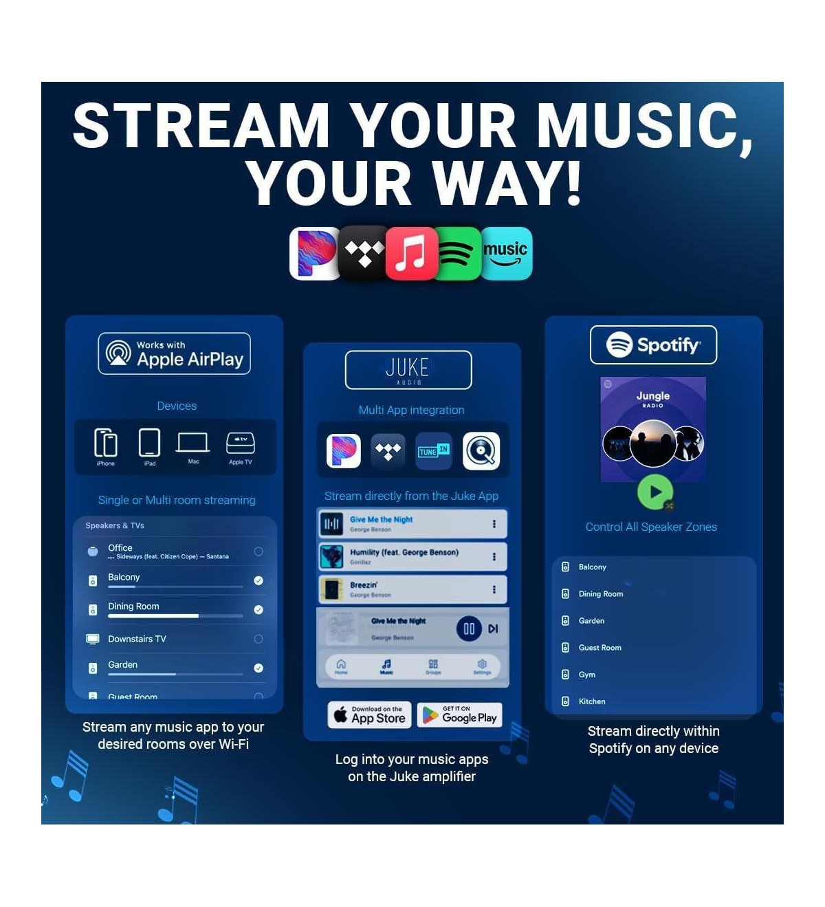 Juke Audio Juke+ 12ch Amplifier with Built-in Music Streaming (2026)