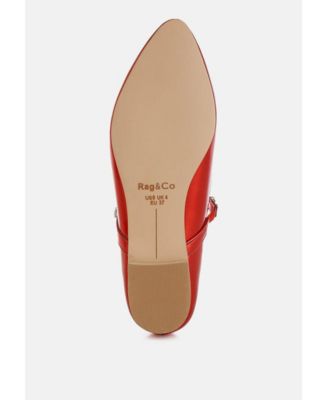 Rag and Co Womens Gloxinia Metallic Mary Jane Ballerinas