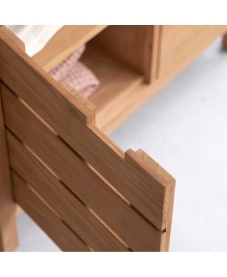 Serena solid teak vanity unit 80 cm
