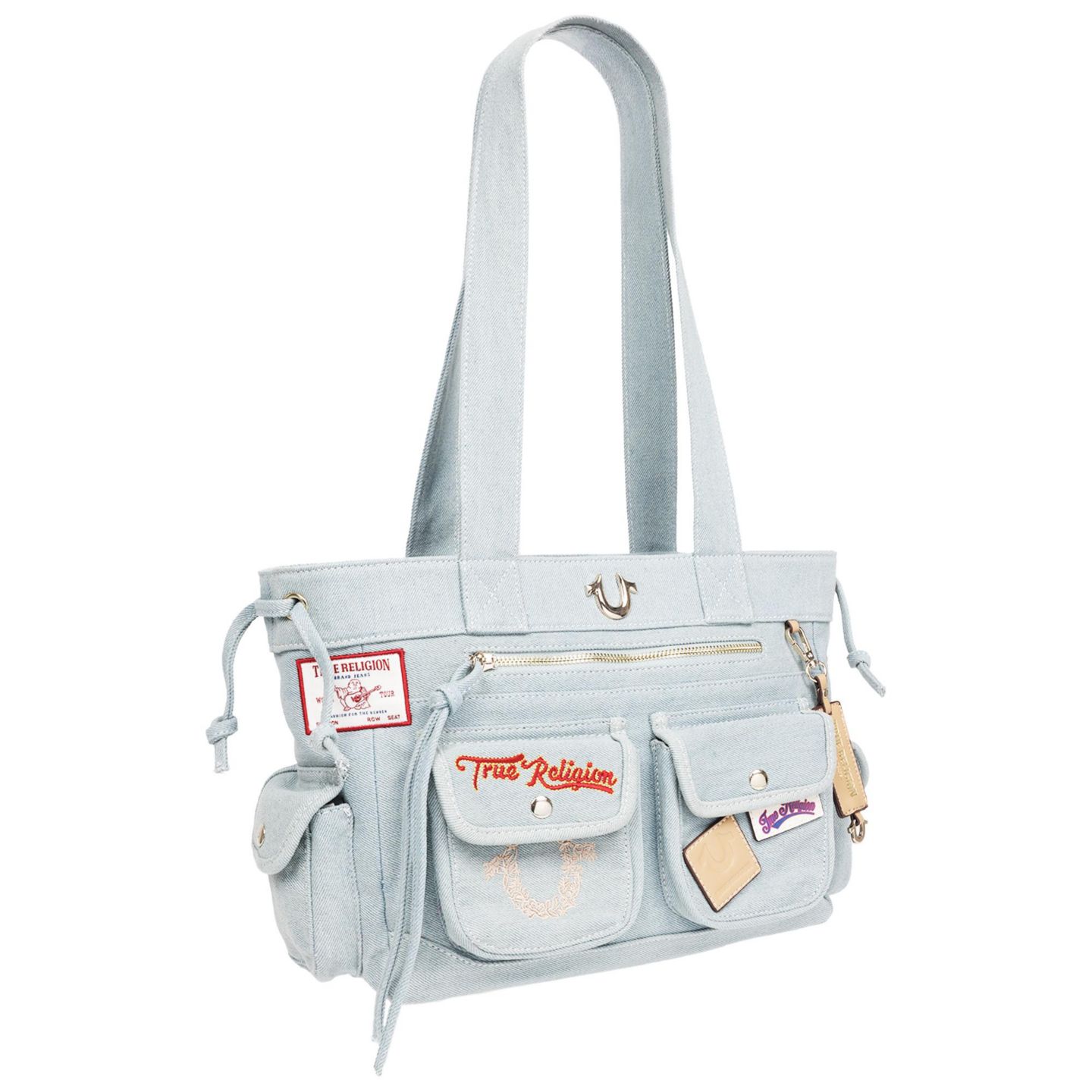 Женская сумка True Religion Multi-Patch Denim Tote, цвет: Джинсовый — фото 2